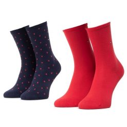 Skarpety długie Tommy Hilfiger. Niebieskie skarpety damskie Tommy Hilfiger, bez wzorów. Za 39.99 zł.