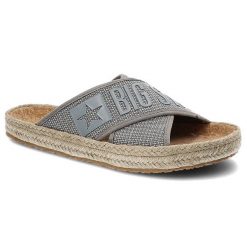 Szare Klapki Big Star Modne Buty Na Lato. Szare klapki damskie Big Star, bez wzorów, ze skóry ekologicznej, retro, bez obcasa. Za 109.00 zł.