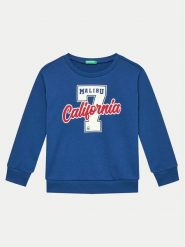 United Colors Of Benetton Bluza 3FWYC10K6 Granatowy Regular Fit. Niebieskie bluzy dla chłopców United Colors Of Benetton, bez wzorów, z bawełny, bez ramiączek, bez kaptura. Za 59.99 zł.