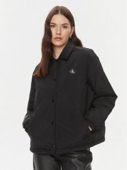 Calvin Klein Jeans Kurtka przejściowa Skater J20J222589 Czarny Relaxed Fit. Czarne kurtki damskie Calvin Klein Jeans, m, bez wzorów, z jeansu, bez kaptura. Za 639.99 zł.