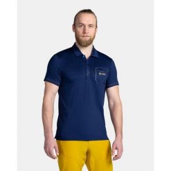 Męska koszulka polo Kilpi GIVRY-M. Niebieskie koszulki polo męskie Kilpi, l, bez wzorów, z materiału, bez kołnierzyka, bez ramiączek. Za 138.03 zł.