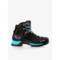 Buty damskie Salewa Mountain Trainer Mid GTX. Niebieskie obuwie sportowe damskie Salewa, bez wzorów, trekkingowe. Za 1,149.99 zł.