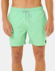 Spodenki surfingowe męskie Rip Curl Daily Volley Zielony. Zielone kąpielówki męskie Rip Curl, l, bez wzorów, z materiału. Za 149.65 zł.