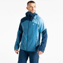 Kurtka turystyczna męska Endurance. Niebieskie kurtki sportowe męskie Dare 2b, na zimę, m, bez wzorów, z materiału, narciarskie. W wyprzedaży za 349.99 zł.