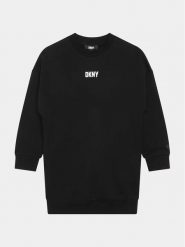 DKNY Sukienka dzianinowa D32894 S Czarny Regular Fit. Czarne sukienki dla dziewczynek DKNY, bez wzorów, z bawełny, bez ramiączek. Za 389.99 zł.