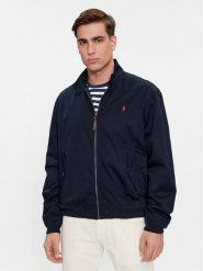 Polo Ralph Lauren Kurtka bomber 710923261002 Granatowy Regular Fit. Niebieskie kurtki męskie Polo Ralph Lauren, m, bez wzorów, z bawełny, bez kaptura. Za 1,189.00 zł.