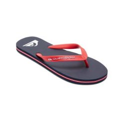 Japonki plażowe męskie Quiksilver Molokai Core. Czerwone buty sportowe męskie Quiksilver, z gumy, bez zapięcia. Za 84.99 zł.