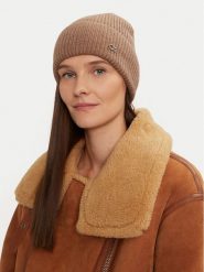Calvin Klein Czapka Chunky K60K612873 Beżowy. Brązowe czapki i kapelusze damskie Calvin Klein, na zimę, bez wzorów, z materiału. Za 239.99 zł.