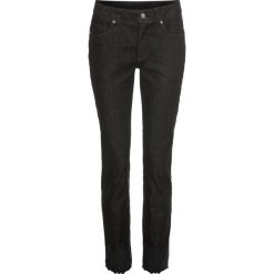 Dżinsy z haftem bonprix czarny denim. Jeansy damskie marki DOMYOS. Za 109.99 zł.