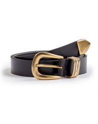 DAMSKI PASEK WRANGLER TRIPLE LOOP BELT BLACK 112344038. Czarne paski damskie Wrangler, bez wzorów. Za 99.99 zł.