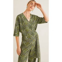 Mango - Bluzka Leonie. Zielone bluzki damskie marki Mango, z poliesteru, casualowe. Za 139.90 zł.
