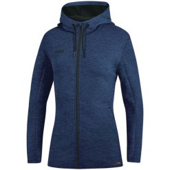 Kurtka Jako femme à capuche Premium Basics. Zielone kurtki damskie Jako, s, bez wzorów, z elastanu, z kapturem, na fitness i siłownię. Za 270.90 zł.