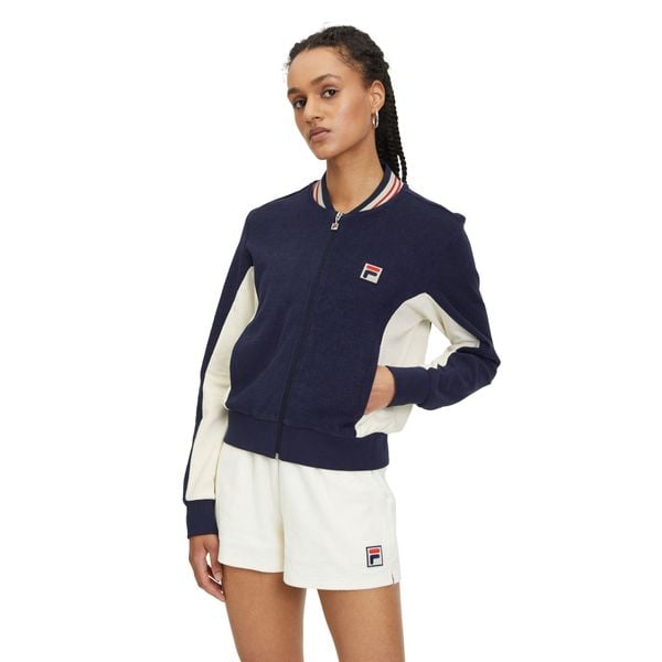 Bluza damska FILA Settanta. Niebieskie bluzy damskie Fila, na jesień, xs, bez wzorów, z bawełny, bez kaptura. Za 169.99 zł.
