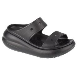 Klapki Crocs Classic Crush Sandal 207670-001 czarne. Czarne klapki damskie bez wzorów, casualowe, bez obcasa. Za 318.86 zł.