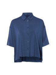 Franco Callegari Bluzka Kobiety Dżersej niebieski, L. Niebieskie bluzki damskie Franco Callegari, l, bez wzorów, z dżerseju, bez kołnierzyka, bez ramiączek. Za 159.95 zł.