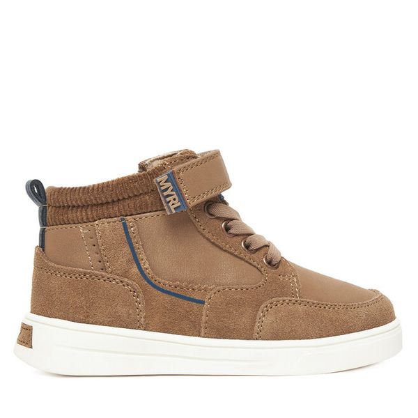 Sneakersy Mayoral. Brązowe trampki i tenisówki chłopięce Mayoral, bez wzorów, bez zapięcia. Za 229.99 zł.