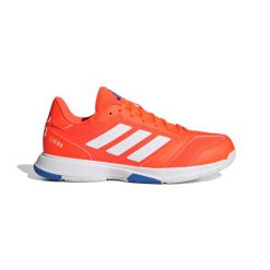 Buty halowe adidas Ligra 8. Białe buty sportowe męskie Adidas, z materiału, bez zapięcia, do piłki ręcznej. Za 363.50 zł.