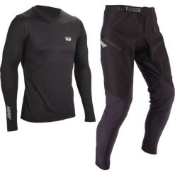 Komplet rowerowy (koszulka+spodnie) LEATT Ride Kit MTB 1.0. Czarne spodnie sportowe męskie LEATT, bez wzorów, rowerowe. Za 449.00 zł.