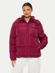 Tommy Jeans Kurtka puchowa Alaska DW0DW18610 Bordowy Regular Fit. Czerwone kurtki damskie Tommy Jeans, xl, bez wzorów, z jeansu, bez kaptura. Za 759.99 zł.