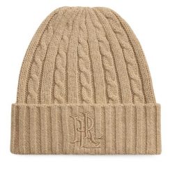 Czapka LAUREN RALPH LAUREN. Brązowe czapki i kapelusze damskie Lauren Ralph Lauren, na zimę, bez wzorów. Za 329.99 zł.