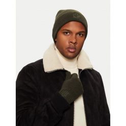Zestaw Czapka i Rękawiczki Jack & Jones. Zielone rękawiczki męskie Jack & Jones, bez wzorów. Za 129.99 zł.