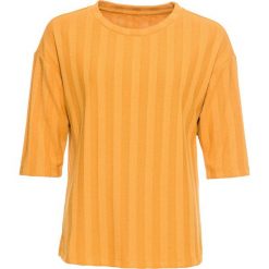 Shirt w strukturalny wzór bonprix miodowy. Bluzki damskie marki bonprix. Za 54.99 zł.