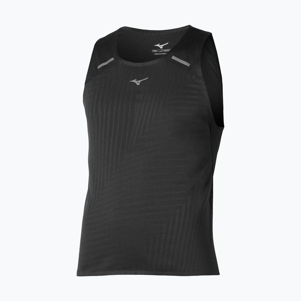 Koszulka do biegania męska Mizuno Tech Light Tank. Czarne koszulki sportowe męskie Mizuno, m, bez wzorów, z materiału, bez kołnierzyka, bez ramiączek, do biegania. Za 299.99 zł.
