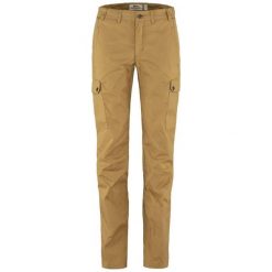 Spodnie outdoorowe damskie Fjallraven Stina Trousers. Brązowe spodnie sportowe damskie Fjällräven, m, bez wzorów, trekkingowe. Za 682.95 zł.