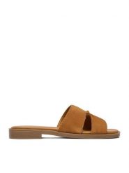 Lasocki Klapki CEO-RST-EMIE-05 Brązowy. Brązowe klapki damskie Lasocki, bez wzorów, ze skóry, bez obcasa. Za 139.99 zł.