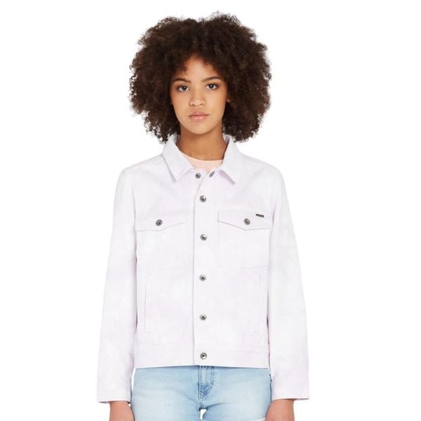 Kurtka turystyczna damska Volcom Radstone. Fioletowe kurtki damskie Volcom, s, bez wzorów, z bawełny, bez kaptura, trekkingowe. W wyprzedaży za 235.00 zł.