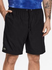 Lacoste Szorty tenisowe GH353T Czarny Regular Fit. Czarne krótkie spodenki sportowe męskie Lacoste, m, bez wzorów, z syntetyku, tenisowe. Za 179.99 zł.
