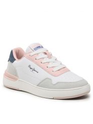Pepe Jeans Sneakersy Baxter Basic G PGS30579 Biały. Białe buty sportowe dziewczęce Pepe Jeans, bez wzorów, z jeansu, bez zapięcia. Za 199.99 zł.