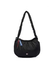 Tommy Jeans Torebka Tjw Icon Charms Hobo AW0AW18783 Czarny. Czarne torebki do ręki damskie Tommy Jeans, bez wzorów, z jeansu, bez dodatków. Za 449.99 zł.
