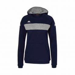 Damska bluza z kapturem Kappa Daccia. Czarne bluzy damskie Kappa, l, bez wzorów, z kapturem. W wyprzedaży za 174.00 zł.