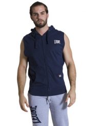 Leone 1947 Apparel Męska bluza z kapturem bez rękawów i zamkiem błyskawicznym. Szare bluzy męskie LEONE 1947 APPAREL, m, bez wzorów, z bawełny, z kapturem, na fitness i siłownię. Za 105.21 zł.