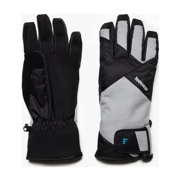 Feewear Rękawiczki Narciarskie Deru , szary, rozmiar L. Szare rękawiczki męskie Feewear, bez wzorów, z materiału. W wyprzedaży za 39.99 zł.
