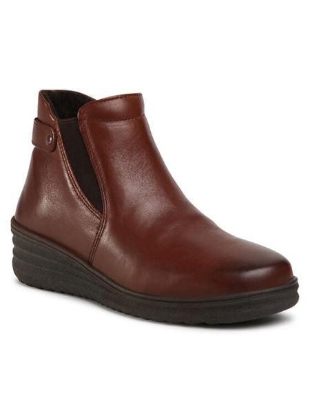Go Soft Botki ARC-ERMA-04 Brązowy. Brązowe botki damskie GO SOFT, ze skóry, bez obcasa, na koturnie, bez zapięcia. Za 102.99 zł.
