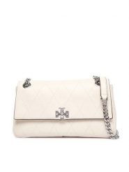 Tory Burch Torebka Charlie Quilted 185829 Kremowy. Białe torebki do ręki damskie Tory Burch, bez wzorów, ze skóry, bez dodatków. Za 2,384.00 zł.