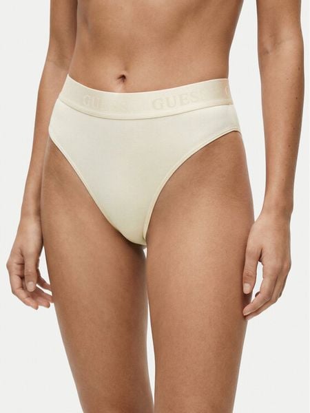 Guess Figi brazylijskie O6GE04 KE831 Kremowy. Białe figi damskie Guess, xs, z aplikacjami, z bawełny. Za 71.99 zł.