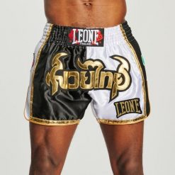 Spodenki treningowe męskie LEONE 1947 Siam Thai. Białe krótkie spodenki sportowe męskie LEONE 1947, m, bez wzorów. Za 269.99 zł.