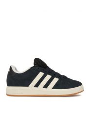 Adidas Sneakersy CEO-GRAND COURT 00S K JH617 Czarny. Czarne buty sportowe dziewczęce Adidas, bez wzorów, ze skóry, bez zapięcia. Za 219.99 zł.