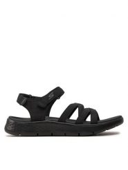 Skechers Sandały Go Walk Flex Sandal-Sunshine 141450/BBK Czarny. Czarne sandały damskie Skechers, bez wzorów, z materiału, bez obcasa, na płaskiej podeszwie, bez zapięcia. Za 219.99 zł.