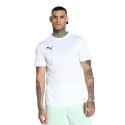 Koszulka męska Puma teamLIGA Jersey 14. Białe buty sportowe męskie Puma, z jersey, bez zapięcia, na fitness i siłownię. Za 86.99 zł.