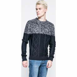 Brave Soul - Sweter. Szare swetry przez głowę męskie Brave Soul, z dzianiny, z okrągłym kołnierzem. W wyprzedaży za 49.90 zł.