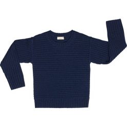 Sweter w kolorze granatowym. Niebieskie swetry dla chłopców Bock cph, bez wzorów, z bawełny, bez kołnierzyka, bez kaptura. W wyprzedaży za 109.95 zł.