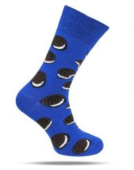 Skarpetki Bawełniane - Tematyczne - Oreo, Niebieskie. Niebieskie skarpety męskie His Story, bez wzorów, z bawełny. Za 29.99 zł.