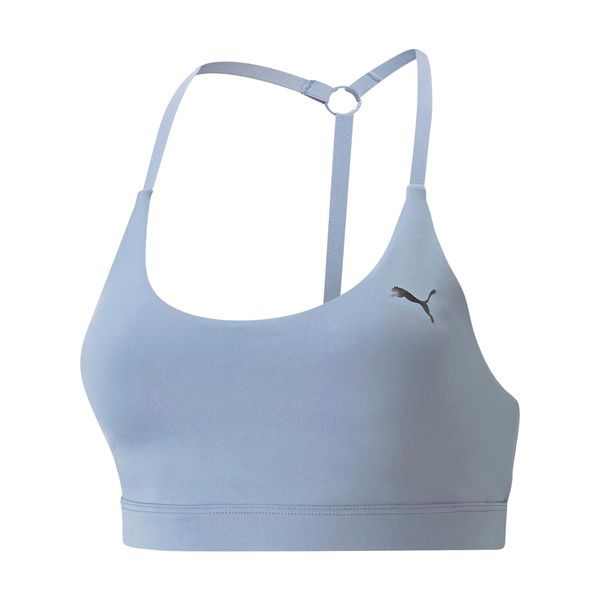 Stanik fitness cardio damski PUMA Studio Ultrabare Strappy. Niebieskie obuwie sportowe damskie Puma, bez wzorów, na fitness i siłownię. Za 69.99 zł.