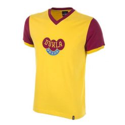 Koszulka retro piłkarska dla dorosłych - Czechosłowacja Lata 60 - Niebieska. Żółte koszulki sportowe męskie COPA FOOTBALL, m, bez wzorów, bez kołnierzyka, bez ramiączek, do piłki nożnej. Za 296.86 zł.