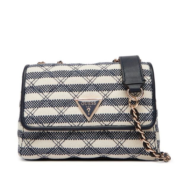 Torebka Guess. Niebieskie listonoszki damskie Guess, z aplikacjami, bez dodatków. Za 304.99 zł.