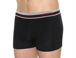 Brubeck Bokserki męskie Active Wool czarne r. S (BX10870). Czarne bokserki męskie Brubeck, m, bez wzorów. Za 105.92 zł.